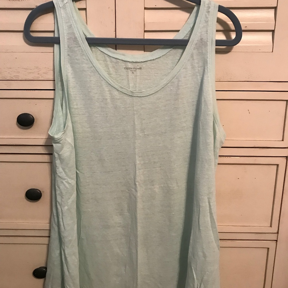 Eileen Fisher Linen U Neck Tank